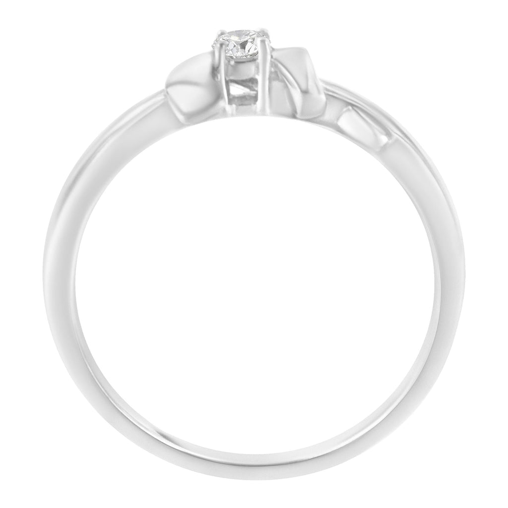 10K White Gold Diamond Promise Ring (1/10 Cttw, HI Color, SI2-I1 Clarity)