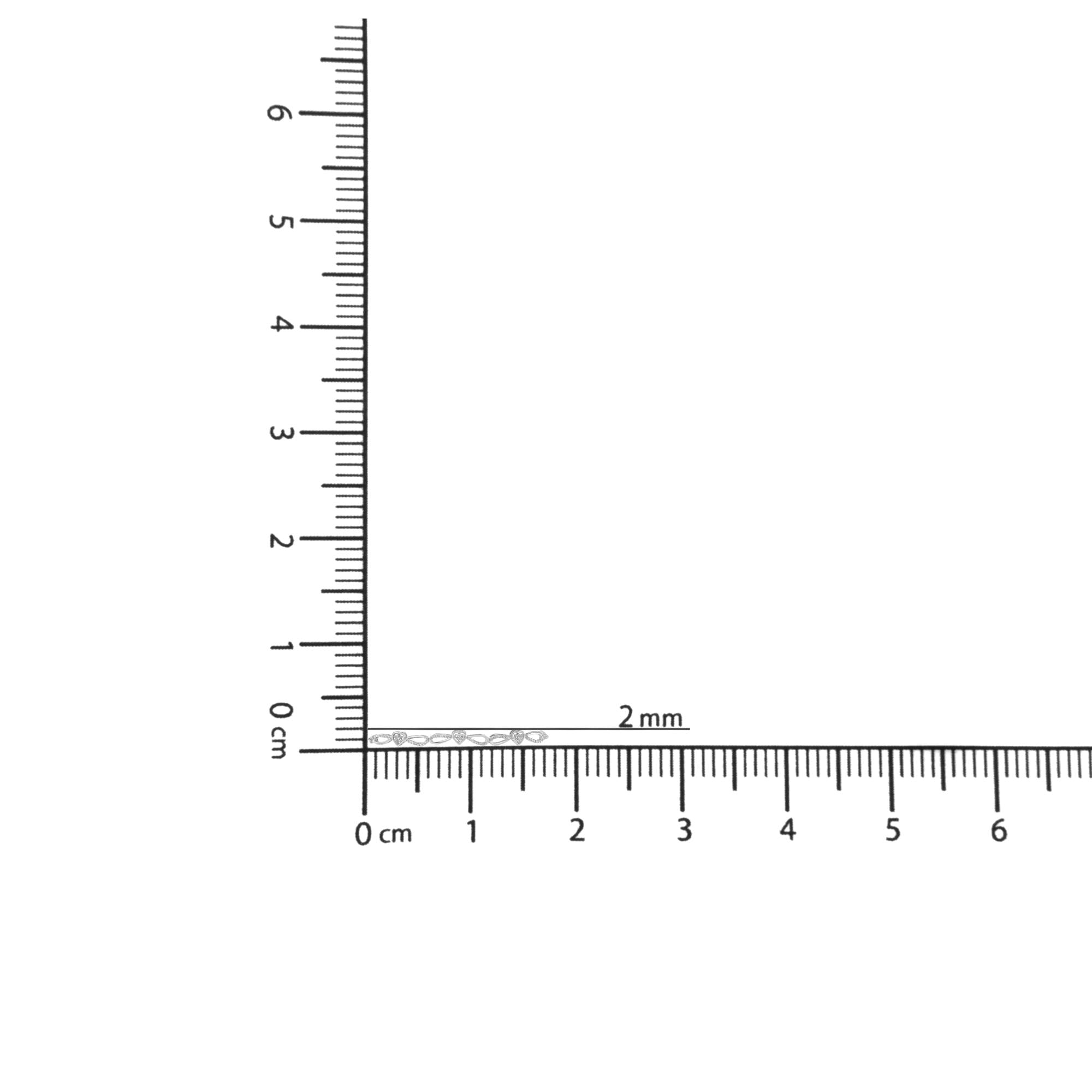 .925 Sterling Silver Diamond Accent Heart and Infinity 4”-10” Adjustable Bolo Bracelet (IJ Color, I3 Clarity)