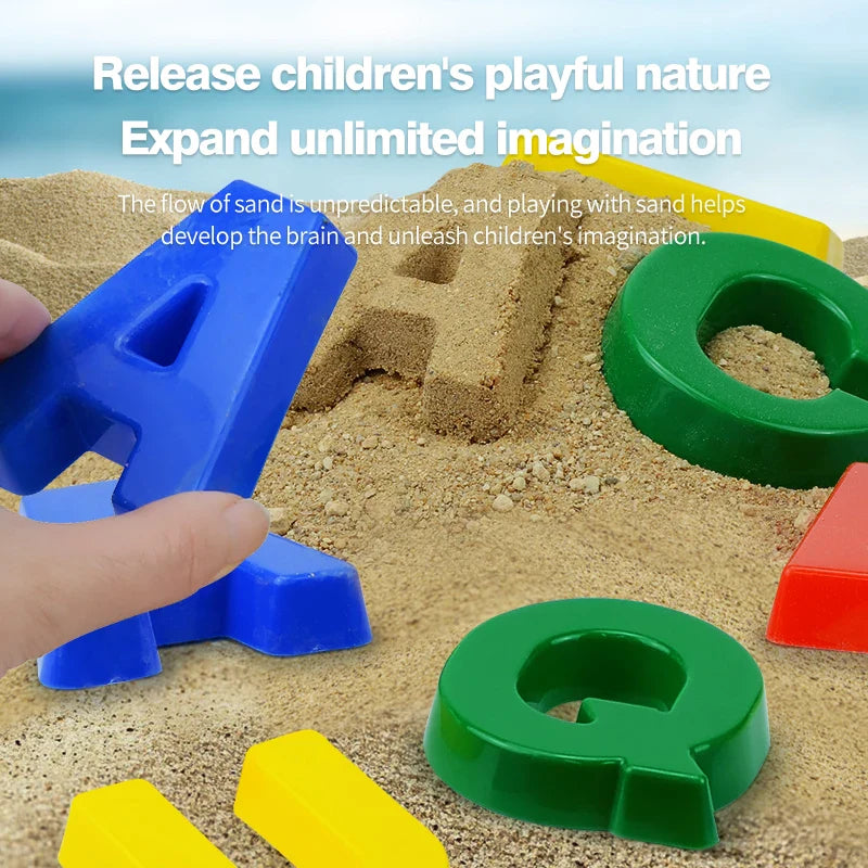 NNEOBA Alphabet Sand Molds Educational Beach Toys (26pcs)
