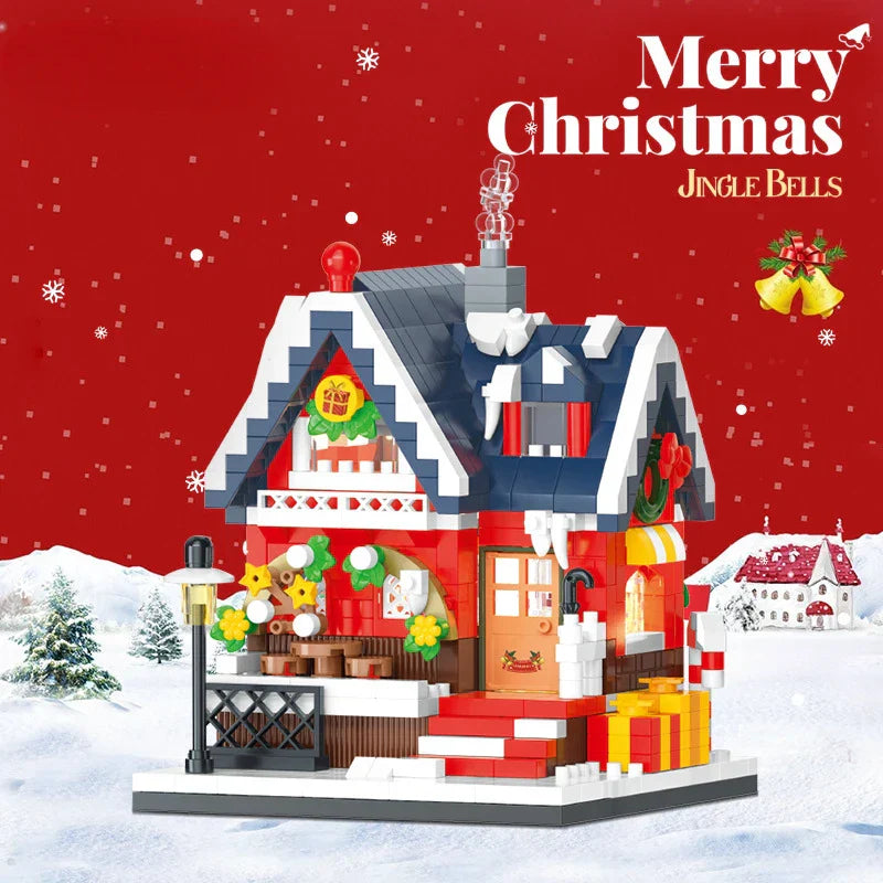 Christmas Candy House Building Blocks Educational Toys