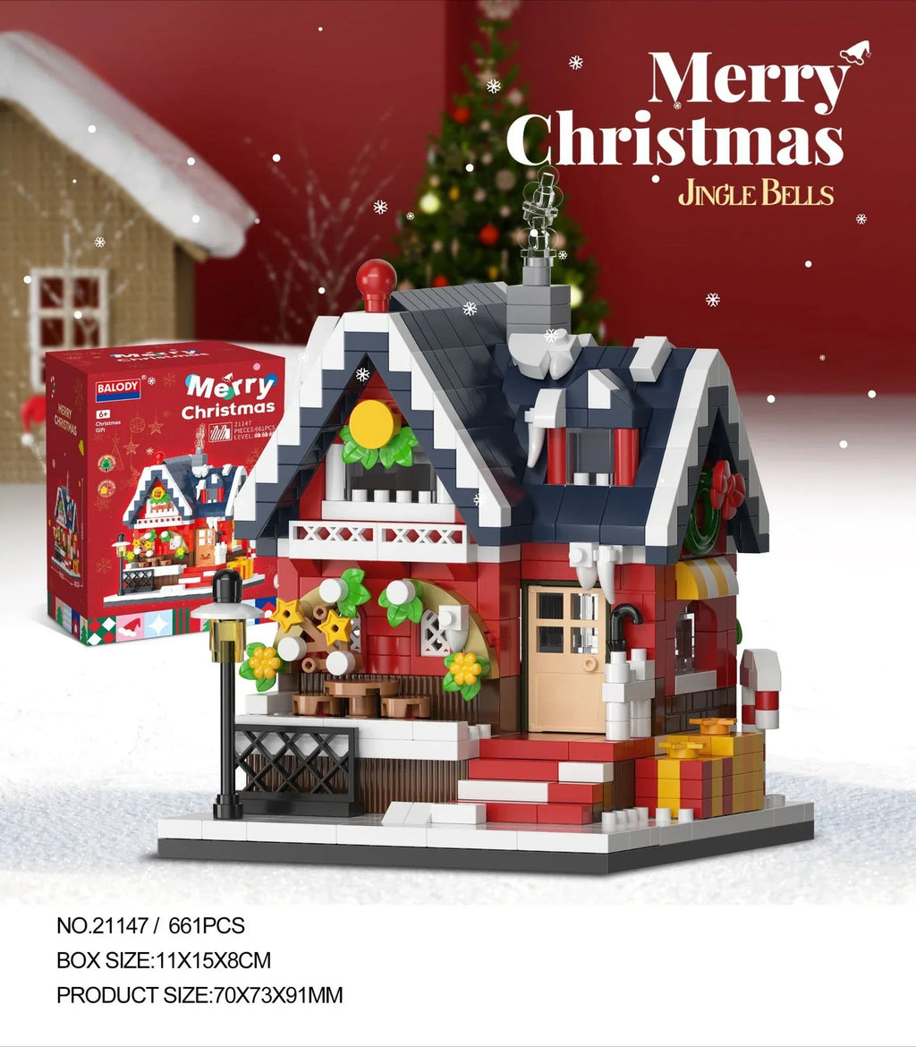 Christmas Candy House Building Blocks Educational Toys