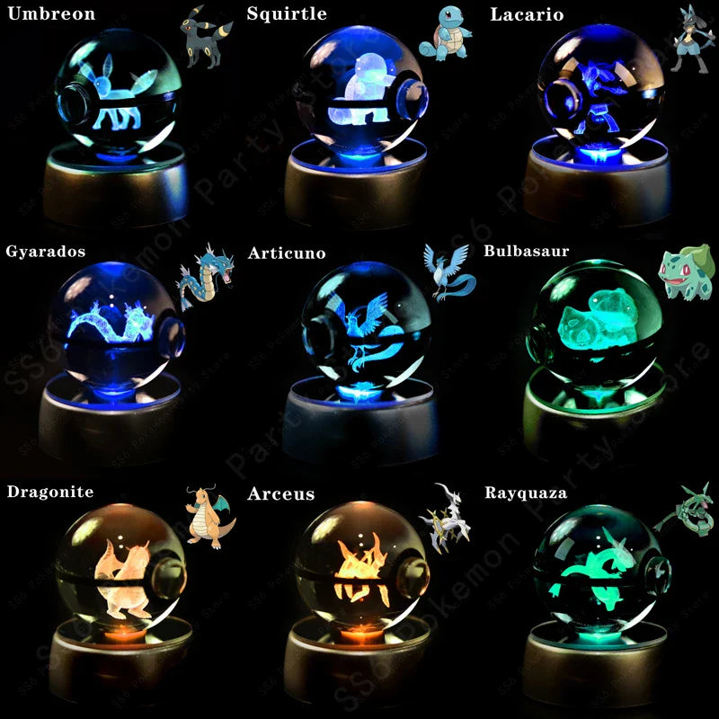Pokemon Crystal Ball 3D Lamp Night Light-2