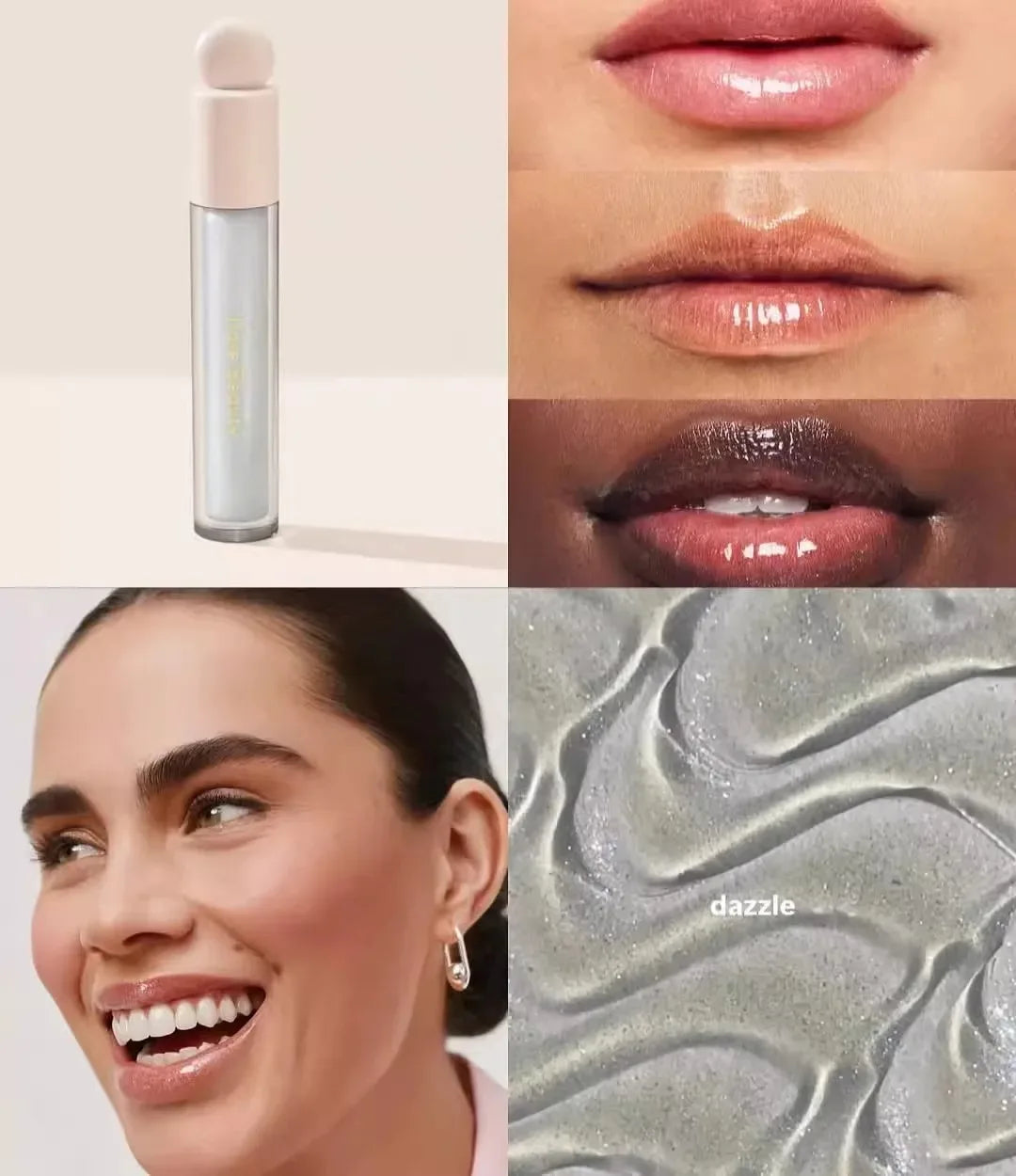 Rare Beauty New Exquisite Shining Lip Gloss Shining Liquid Powder Bluesher Sun Kissed Cheeks and Watery Lips Lipstick Cosmetics