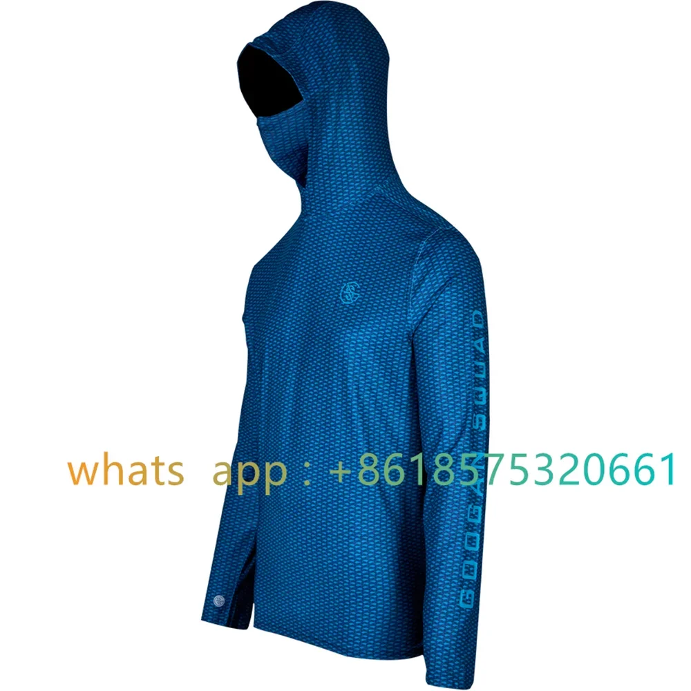 GOOGAN SQUAD Men Hoodie With Mask Long Sleeve Performance Fishing Clothing Quick-drying Sun Protection Fishing Camisa De Pesca
