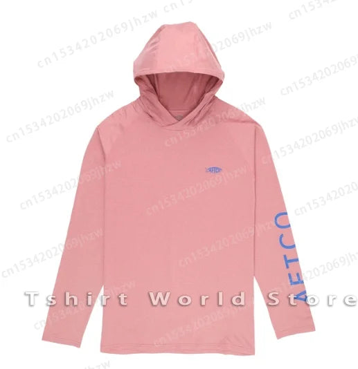 AFTCO Fishing Hoodie Shirt Men Sun UV Protection Fishing Shirt UPF 50 Fishing Clothes Outdoor Summer Long Sleeve Camisa De Pesca