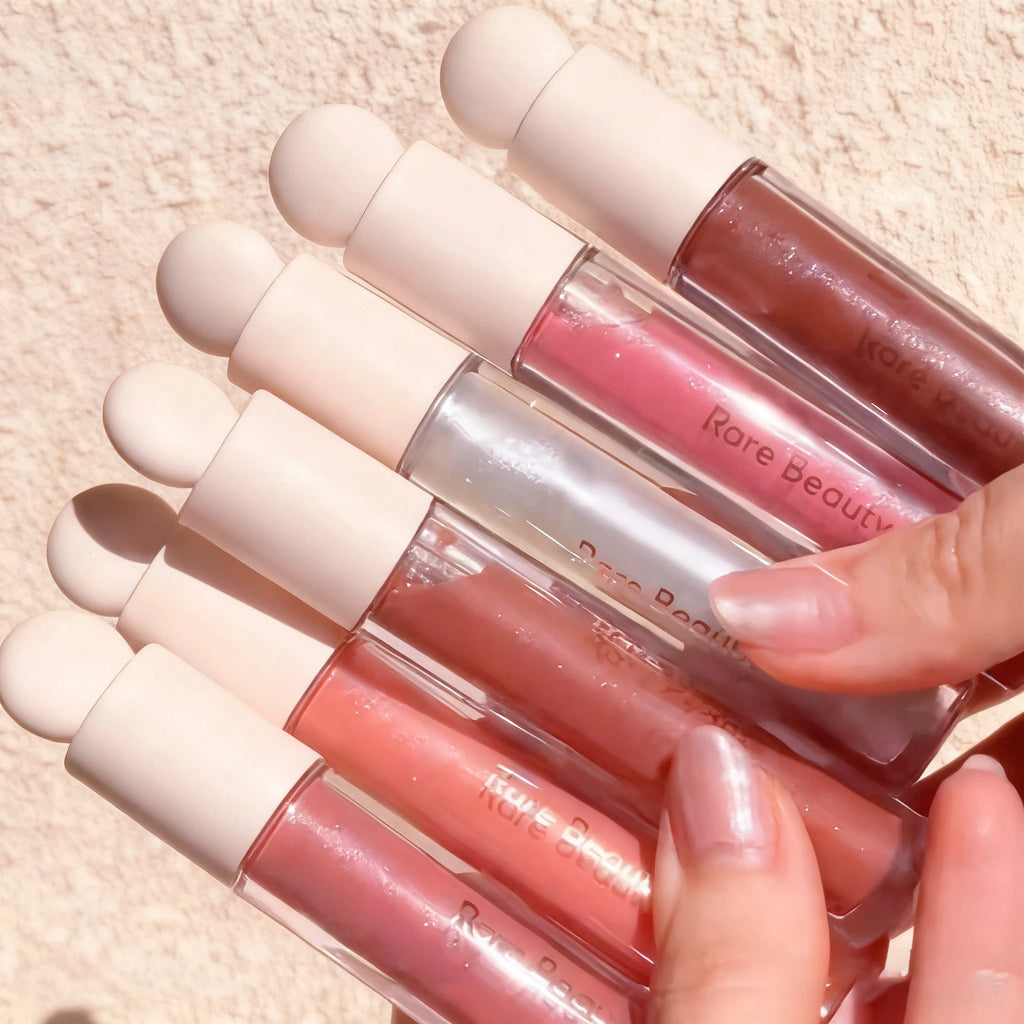 Rare Beauty New Exquisite Shining Lip Gloss Shining Liquid Powder Bluesher Sun Kissed Cheeks and Watery Lips Lipstick Cosmetics