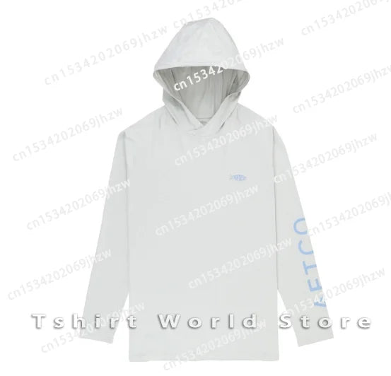 AFTCO Fishing Hoodie Shirt Men Sun UV Protection Fishing Shirt UPF 50 Fishing Clothes Outdoor Summer Long Sleeve Camisa De Pesca