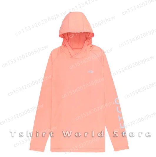 AFTCO Fishing Hoodie Shirt Men Sun UV Protection Fishing Shirt UPF 50 Fishing Clothes Outdoor Summer Long Sleeve Camisa De Pesca