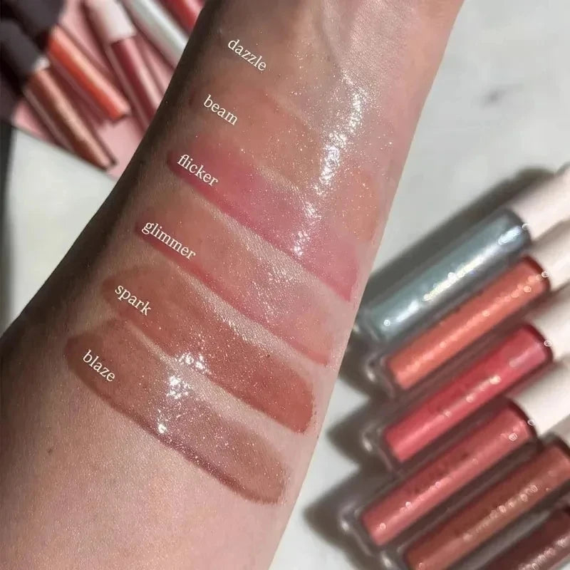 Rare Beauty New Exquisite Shining Lip Gloss Shining Liquid Powder Bluesher Sun Kissed Cheeks and Watery Lips Lipstick Cosmetics