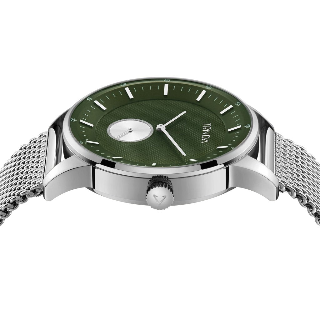 Trnda Men's Stainless Steel Watch, Seaweed Green Dial | Trnda43mm