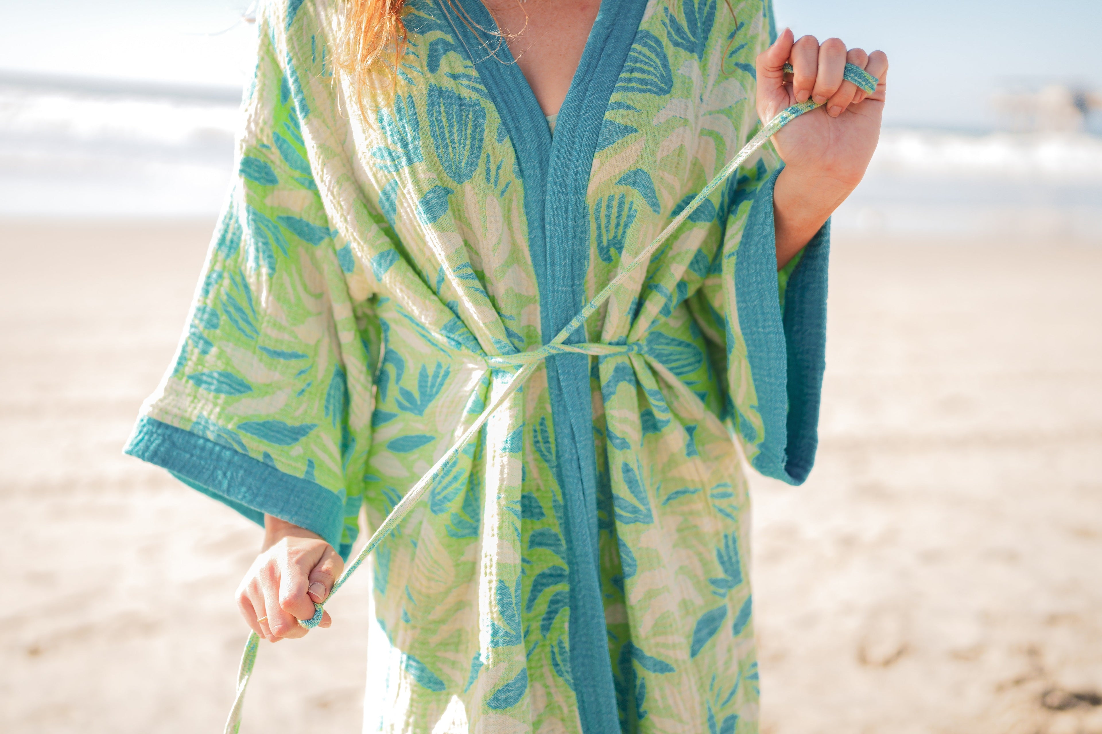 Muslin Cotton Kimono Bathrobe – 100% Turkish Cotton Unisex Muslin Kimono Robe (One Size)