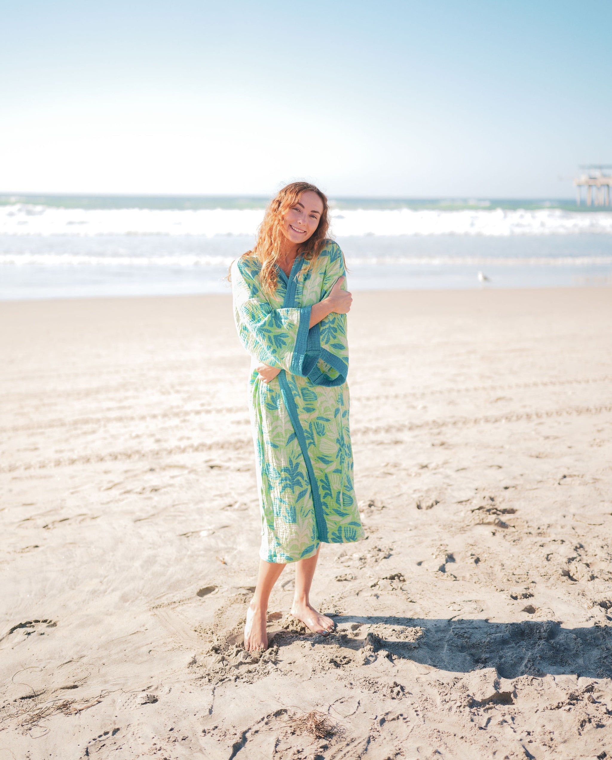 Muslin Cotton Kimono Bathrobe – 100% Turkish Cotton Unisex Muslin Kimono Robe (One Size)