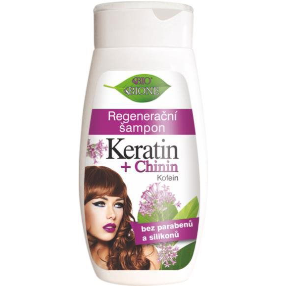 Bione Cosmetics Keratin &amp; Chinin regenerační šampon (8595061612849)