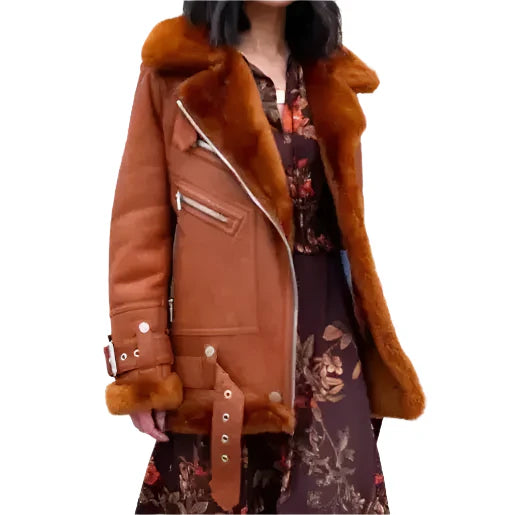 Damen B3 Bomberjacke aus Lammfell