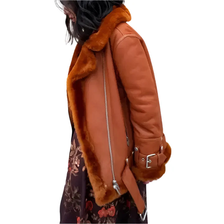 Damen B3 Bomberjacke aus Lammfell