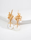 Vintage Design Natural Pearl Mother-of-Pearl Earrings